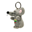 Mouse Keychain with Lithuanian flag heart